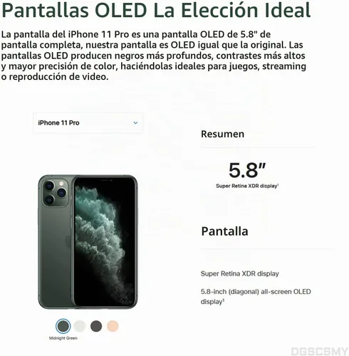 Vista 4 de [OLED] Reemplazo de pantalla para iPhone 11 Pro con altavoz frontal Pantalla OLED para iPhone 11 Pro