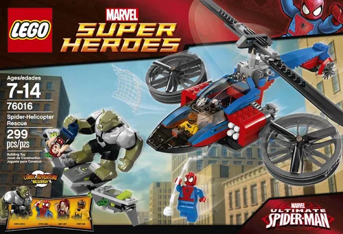 Vista 2 de LEGO Superhéroes 76016 Spider-Helicopter Salvamento (suspendido por fabricante)
