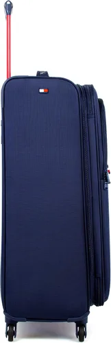 Vista 8 de Tommy Hilfiger Maleta unisex para adultos con ruedas Equipaje pequeño para equipaje de mano esencial de viaje marino Maleta de lado suave