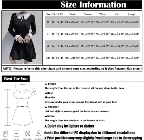 Vista 7 de Ropa de primavera para mujer, con temperamento de moda, cuello blanco y negro, vestido midi de manga larga 2023