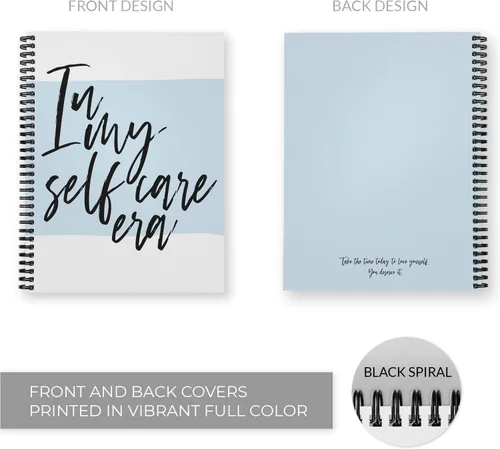 Vista 2 de Gotcha Covered Notebooks In My Self Care Era - Cuaderno de espiral, 8.5 x 11 pulgadas, diario motivacional de amor propio, 120 páginas