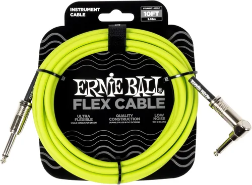 Vista 11 de Ernie Ball - Cable de instrumento flex recto/recto 10 pies - Negro (P06434)