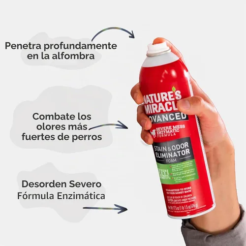 Vista 6 de Nature's Miracle Eliminador avanzado de manchas y olores para perros para desastres severos de los perros Enzymatic Cleaner Eliminates the