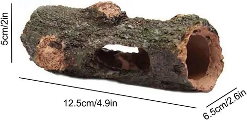 Vista 2 de Acuario de tronco de madera para acuario, decoración de tronco de árbol hueco, pecera, madera flotante, acuario, escondite, cueva, adorno