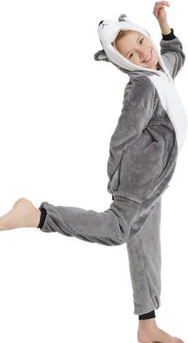 Vista 5 de CALANTA Pijama unisex de una pieza para niños, disfraz de fiesta de cosplay de Halloween