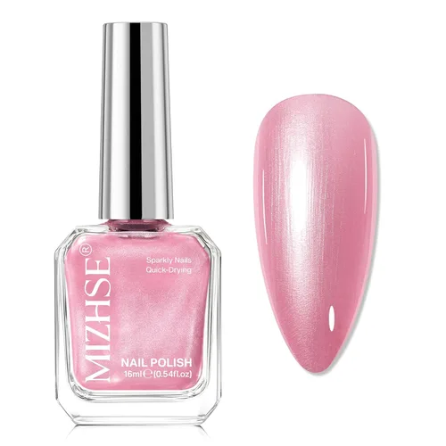 Vista 36 de MIZHSE Esmalte de uñas blanco perla de secado rápido, esmalte de uñas