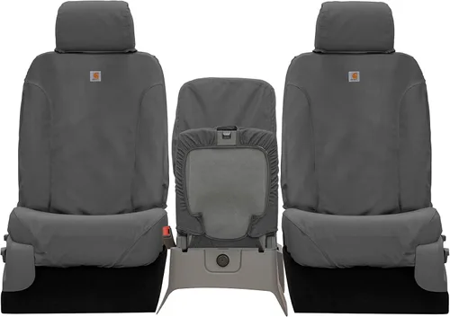 Vista 4 de Covercraft Carhartt SeatSaver - Fundas de asiento personalizadas Compatible con Ford F-150 2015-2018 1ª fila 40/20/40 asiento de banco, grava