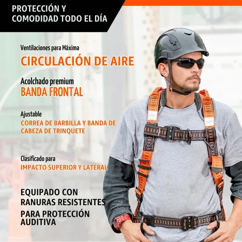 Vista 4 de Malta Dynamics Casco de Seguridad Tipo APEX 2 – Cascos de Seguridad Duros Conformes con OSHA y ANSI Z89.1 para Trabajadores de Construcción y Casco