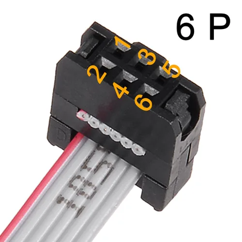 Vista 3 de uxcell IDC 6 pines conector plano cinta cable hembra longitud 11.8 in 0.079 in paso, 5pcs