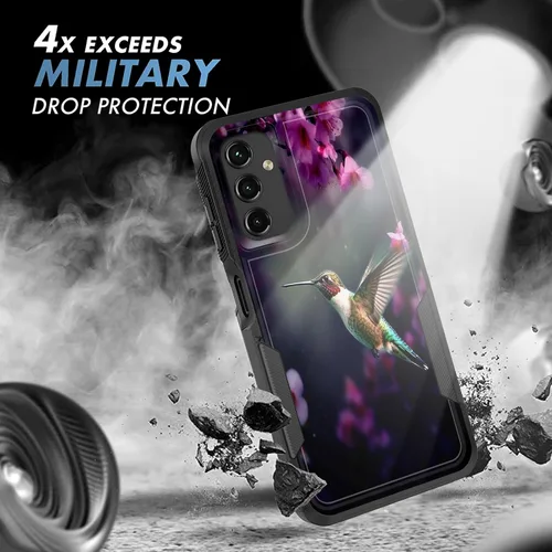 Vista 823 de Funda para Galaxy A14 5G, resistente de doble capa híbrida de policarbonato duro, goma suave, a prueba de golpes, funda protectora resistente