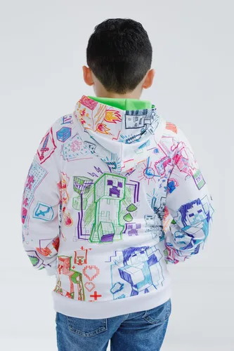 Vista 5 de Minecraft Sudadera con capucha de forro polar para niños pequeños a niños grandes (4-18-20)