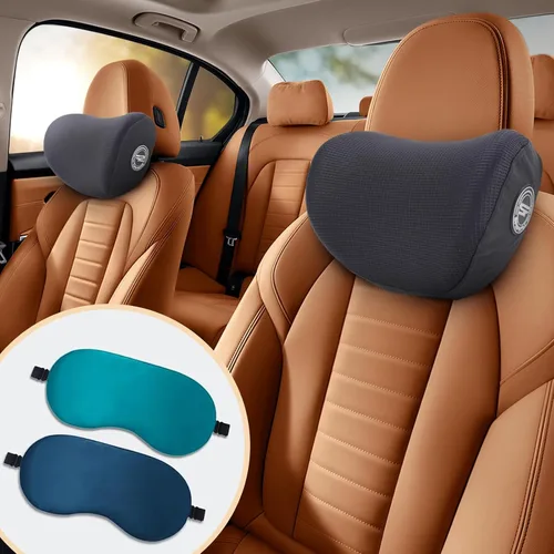 Vista 10 de Almohada súper cómoda para reposacabezas de automóvil, ajuste universal para el cuello del coche para conducir Car Pillows with 100% Memory Foam