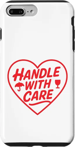 Vista 12 de Handle with Care - Cute Heart Warning Design Case for iPhone 17
