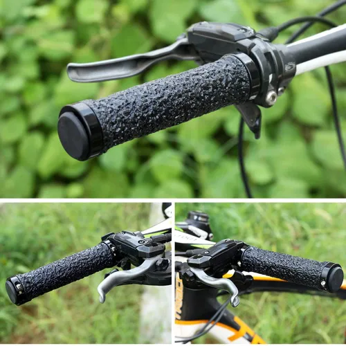 Vista 8 de Empuñaduras de manillar de bicicleta, 1 par de empuñaduras ergonómicas para manillar de bicicleta, agarre universal de doble bloqueo para manillar