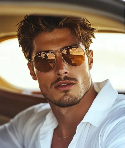 Vista 7 de Cyxus Lentes de sol de aviador para hombre, polarizados, protección UV400, lentes de sol militares piloto de moda para conducir senderismo 1489