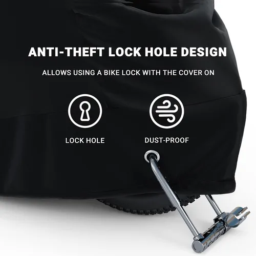 Vista 2 de Himiway Funda para bicicleta de neumáticos gruesos, impermeable, resistente, material Ripstop, antipolvo, lluvia, nieve, protección UV