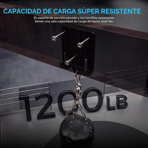 Vista 5 de Percha para saco de boxeo pesado, colgador de saco de boxeo de 360°, gancho de montaje para bolsa pesada Rafter, soporte de montaje de saco