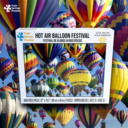 Vista 3 de Twin Spring Goods - Rompecabezas de 1000 piezas, festival de globos aerostáticos, 1000 piezas