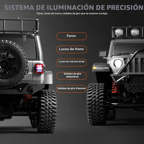 Vista 6 de ARRIS MN128 1/12 RC Rock Crawler 4WD Off-Road Jeep RTR Truck Negro
