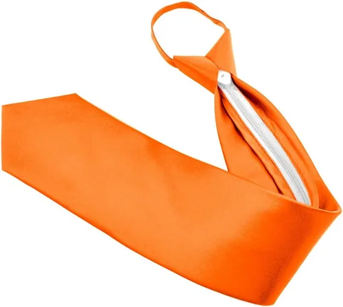Vista 5 de Moda Di Raza Lazos de cremallera para hombres, corbatas de microfibra tejidas con cremallera, corbata de cuello con acabado de seda satinada