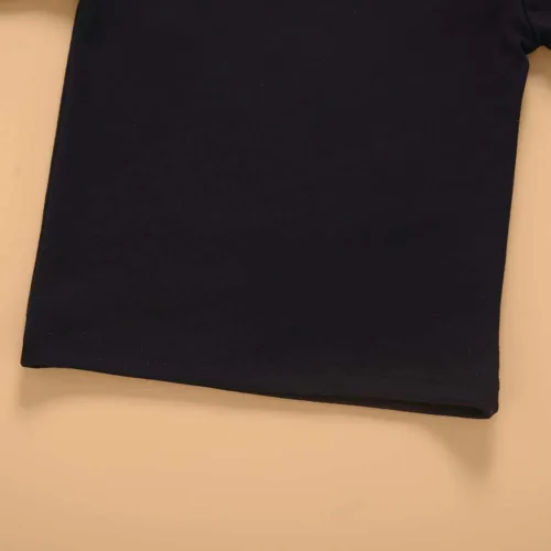Vista 6 de Mubineo Camiseta básica de algodón de manga larga con cuello alto y cuello alto para bebé niña