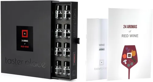 Vista 2 de 24 aromas de vino tinto - TASTERPLACE AROMA SET - Inglés - para sumilleres - para amantes del vino - Herramienta de degustación.. Vino tinto aromas