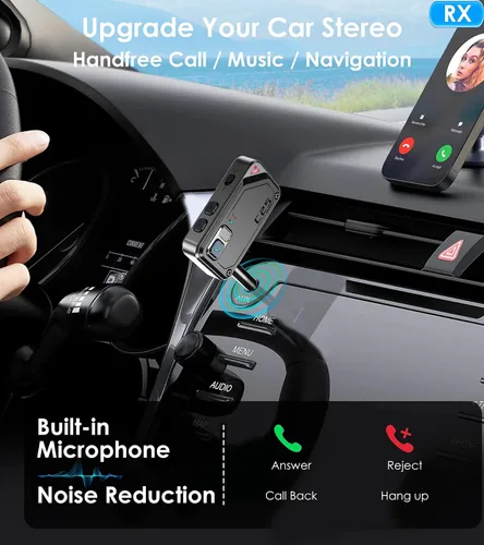 Vista 6 de Adaptador Bluetooth de avión para auriculares AirPods, transmisor Bluetooth para TV/PC/gimnasio, receptor de audio de 3.5mm para estéreo