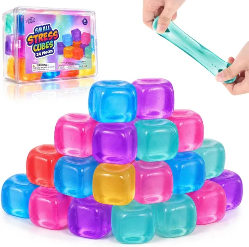 Vista 8 de Paquete de 40 mini cubos de estrés para niños: 1.18 pulgadas, juguetes
