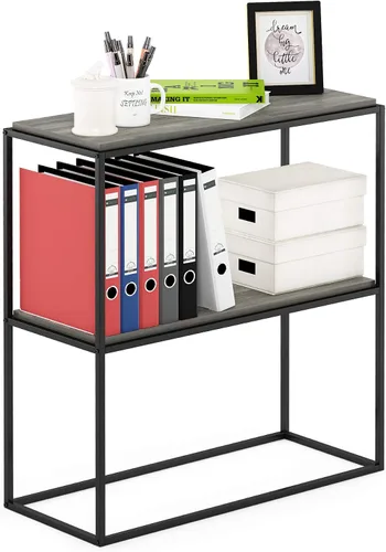 Vista 103 de Furinno Turn-N-Tube - Estantes de almacenamiento, estante para libros de 3 niveles, estante esquinero, estantes abiertos sin herramientas