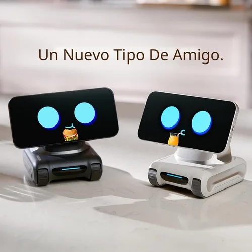 Vista 3 de LOOI Robot-Space Black-AI Compañero de escritorio, interacción de voz ChatGPT y Gemini, comprensión visual, personalidad y memoria, carga