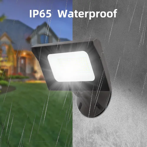 Vista 6 de Luces de inundación LED para exteriores, 40 W con nudillos, luz de seguridad IP65 de 4400 lm con fotocélula del atardecer al amanecer, reflectores