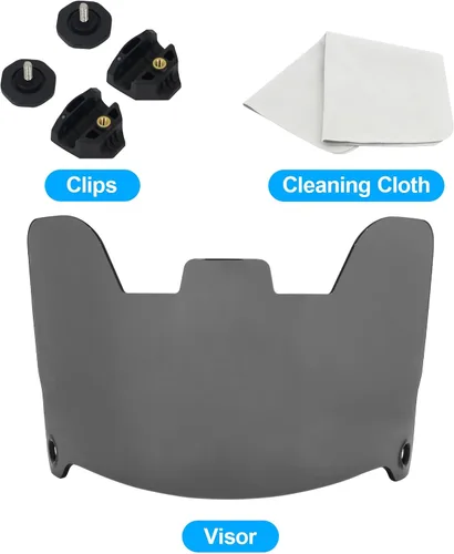 Vista 9 de Visera de fútbol, visera para casco con alta claridad, visera de casco de fútbol resistente a los impactos, visera de fútbol fácil de instalar