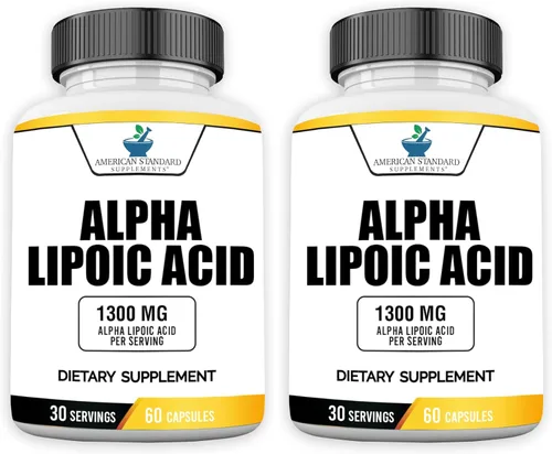 Vista 8 de American Standard Supplements Ácido alfa lipoico 1300 mg por porción, vegano, sin gluten, sin OMG, 60 cápsulas, 30 porciones