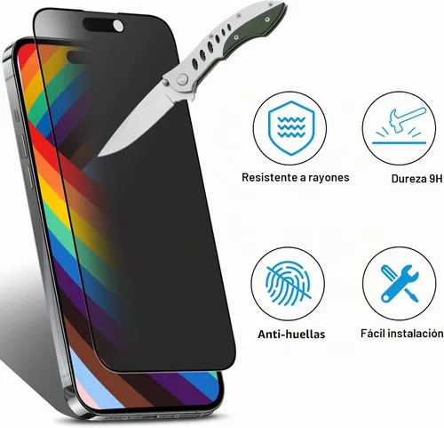 Vista 5 de Mothca Protector de pantalla de privacidad mate para iPhone 14 Pro de 6.1 pulgadas 2022 con adhesivo de alineación, antiespía antirreflejos