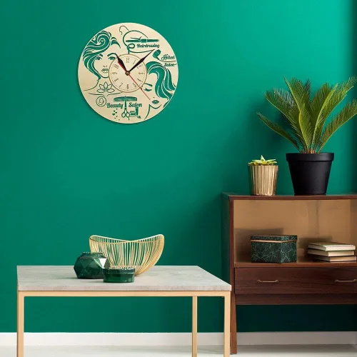 Vista 4 de Reloj de madera Slient de 12 pulgadas con diseño retro, funciona con pilas, para sala de estar, dormitorio y oficina