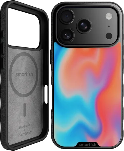 Vista 49 de Smartish iPhone 11 Pro Max Slim MagSafe, Gripmunk, agarre magnético delgado Asunto de corbata negra (MagSafe)
