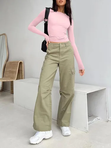 Vista 2 de AUTOMET Camisas de manga larga de 3 piezas para mujer, básicas, para salir, otoño, moda, ropa interior, ajustada, Y2K