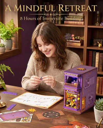 Vista 6 de Rolife Book Nook DIY Kit miniatura Whisper Magic Shop Rompecabezas