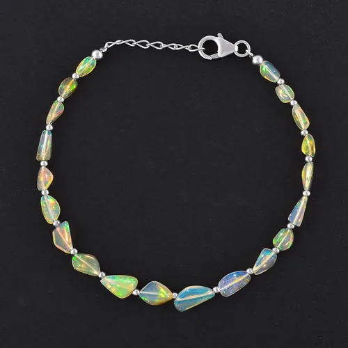 Vista 3 de MULTI GEMSTONE - Pulsera de eslabones delicados