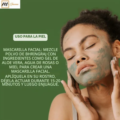 Vista 7 de 100% natural Bhringraj Powder Pure Eclipta Alba para la salud del cabello y la piel 0.22 LBS 3.53 oz