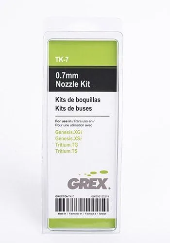 Vista 2 de Grex Kit de boquillas para aerógrafo TK-7, 0.028 in, tritio
