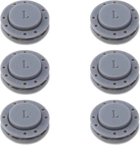 Vista 8 de 6 botones magnéticos para ropa ocultos, color negro, hebilla cortavientos de nailon para capa (0.87 pulgadas)