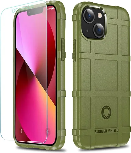 Vista 38 de Funda para iPhone 13, Rugged Shield 8 pies a prueba de caídas TPU Armadura gruesa Funda protectora táctica compatible con iPhone 13 (6.1 pulgadas)