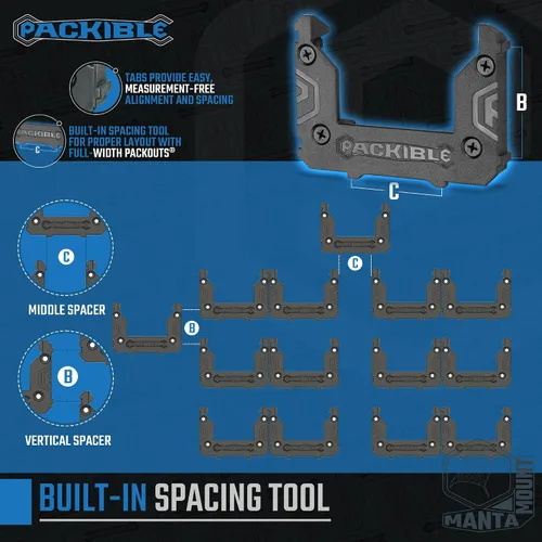 Vista 4 de Soportes de manta para Packout - Clavijas de montaje compatibles con Milwaukee Packout Accesorios de bloqueo de Packout