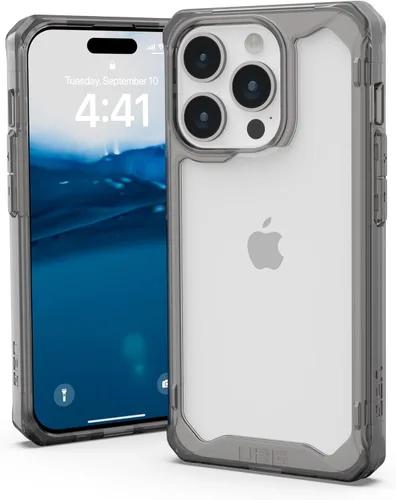 Vista 11 de URBAN ARMOR GEAR UAG - Funda compatible con iPhone 15 Pro de 6.1 pulgadas, color ceniza de plasma, resistente, transparente, transparente, de grado