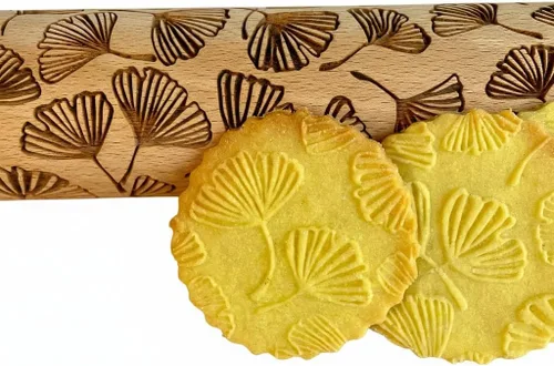 Vista 11 de Rodillo de gofrado BLOOMY con patrón floral – Rodillo para masa y arcilla para galletas y cerámica en relieve - Sello para galletas y cerámica