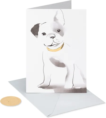 Vista 2 de Tarjetas en blanco Papyrus con sobres, Frenchie (12 unidades)