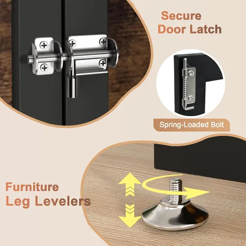 Vista 4 de rehomerance Jaula/Mueble de Servicio Pesado de 26" para Perros Pequeños, Perrera de Metal para Perros con Alta Ansiedad, Jaula para Mascotas a