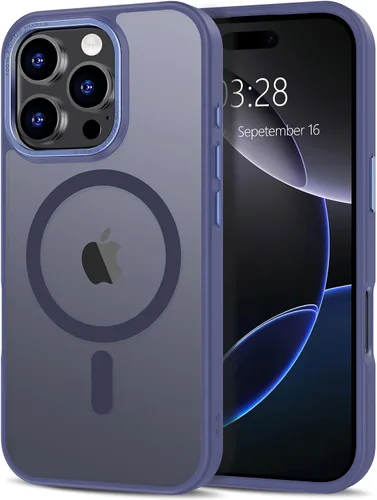 Vista 31 de Anuck - Funda magnética para iPhone 11 compatible con MagSafe, carcasa trasera mate translúcida dura, borde de TPU, delgada, resistente a impactos