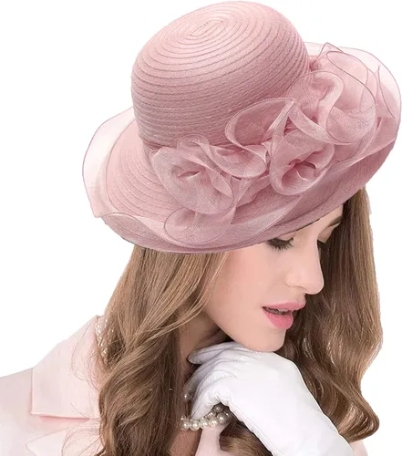 Vista 15 de seven wolves Sombrero de sombrero de iglesia Derby para mujer, sombrero de ala ancha para el sol beige B